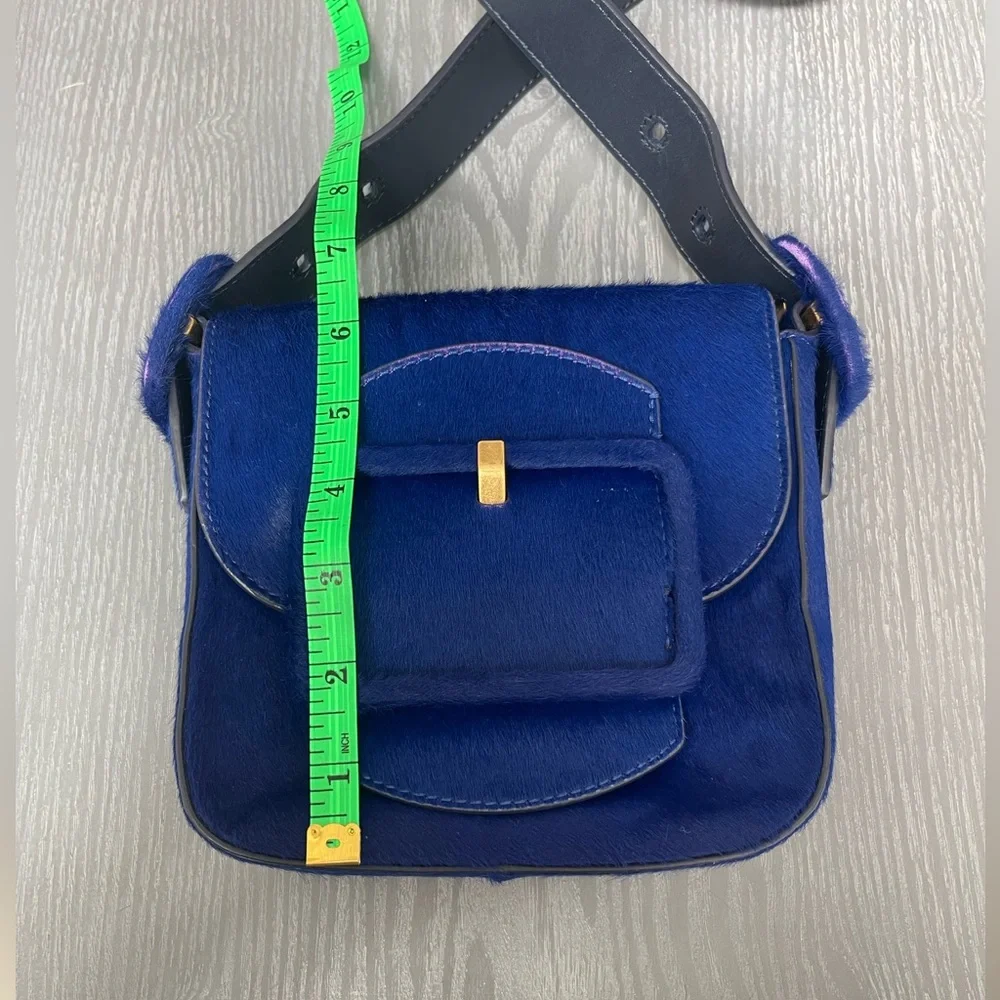 Tory Burch BLUE Mini Pony Hair Shoulder Bag